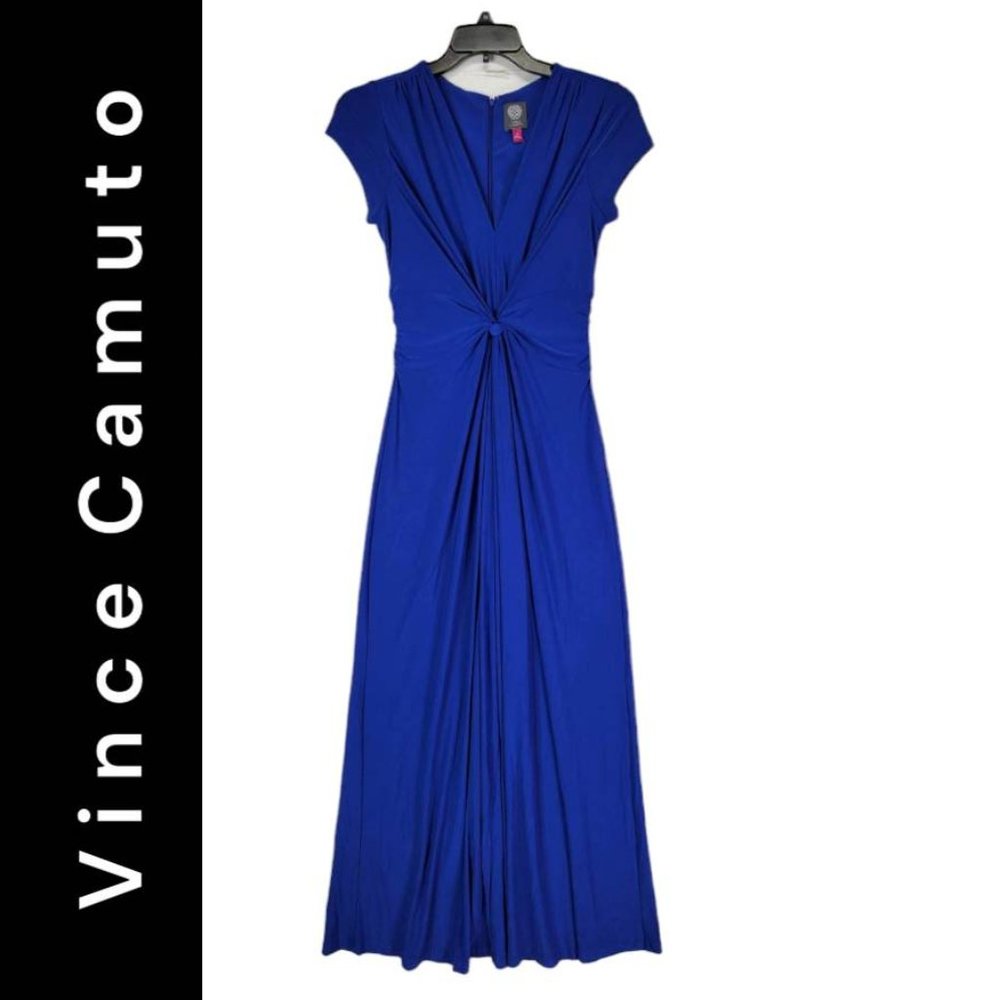 Vince Camuto Womans Blue Career Formal Sleeveless Jumpsuit  Size Medium Nwt